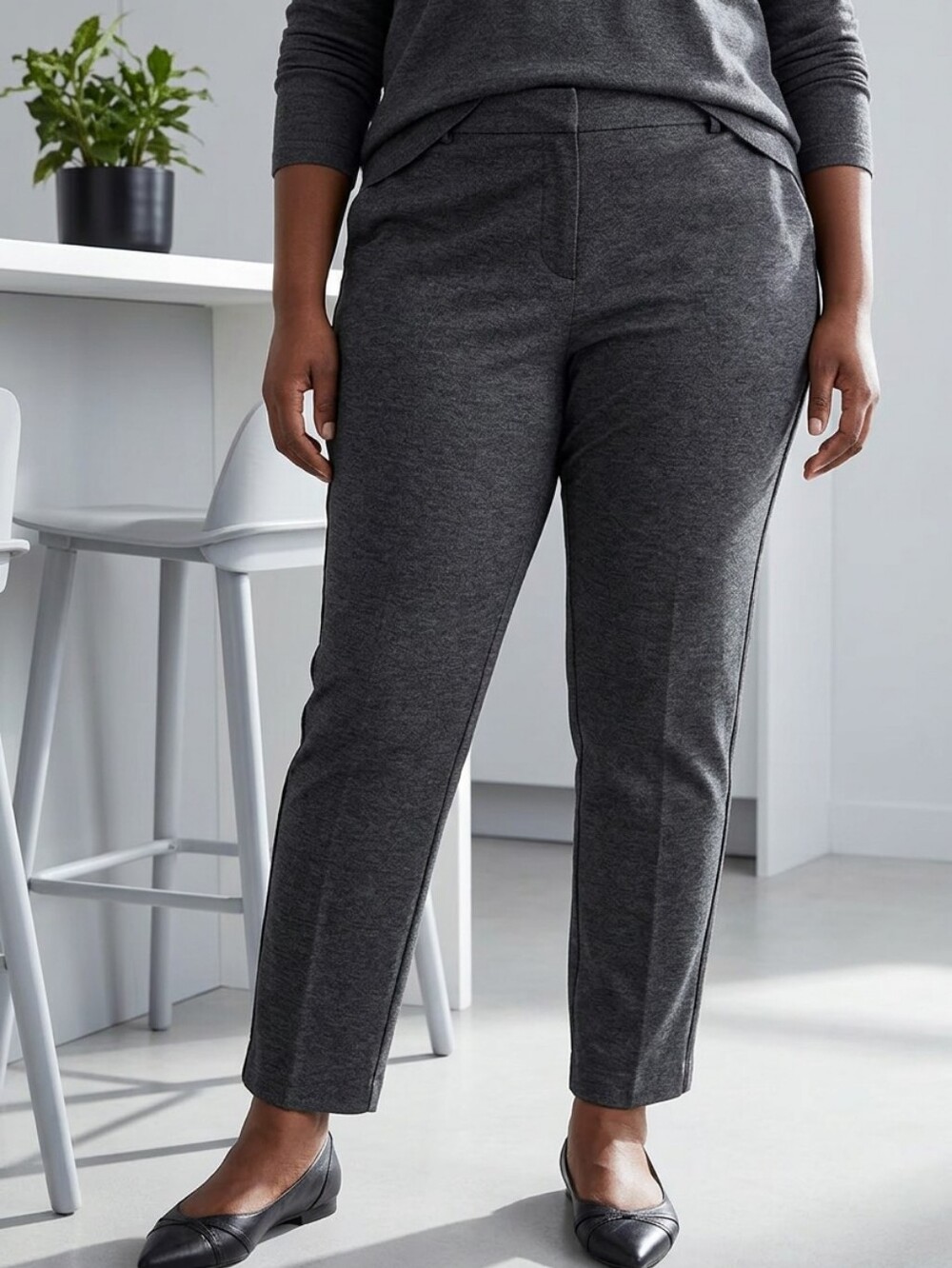 Morgan Taylor Plus Size Houndstooth Ankle Pants 24W Tuxedo Stripe NWT Macy's
